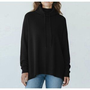 Coco + Carmen Women’s Black Sweater Pullover Size 2XL Mock Neck Stretch Hi/Low